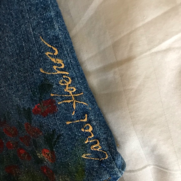 Vintage Hand Painted Jean Vest - Picture 10 of 12